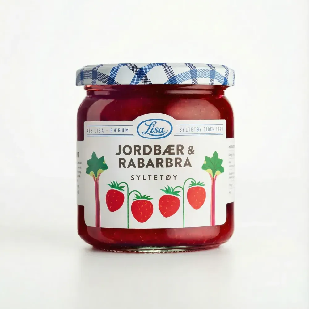 Jordbær & Rabarbra Syltetøy